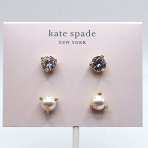 Kate Spade Earring Set - Pearl and CZ Earrings, NWT